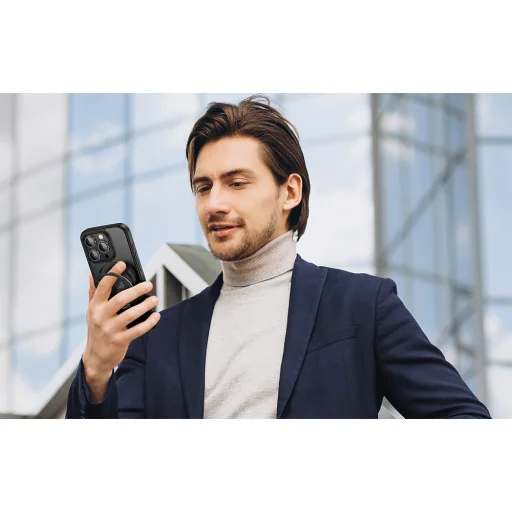 iPhone 15 Pro Max UGREEN LP764 tok mágneses állvánnyal fekete - 3