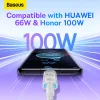 Baseus Quick Charge USB-C gyorstöltő kábel 6A, 1m fehér thumbnail