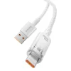 Baseus Quick Charge USB-C gyorstöltő kábel 6A, 1m fehér thumbnail