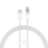 Baseus Quick Charge USB-C gyorstöltő kábel 6A, 1m fehér thumbnail