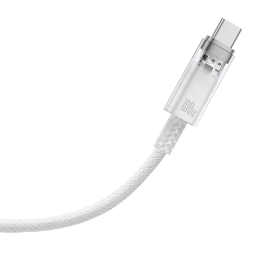 Baseus Quick Charge USB-C gyorstöltő kábel 6A, 1m fehér - 2
