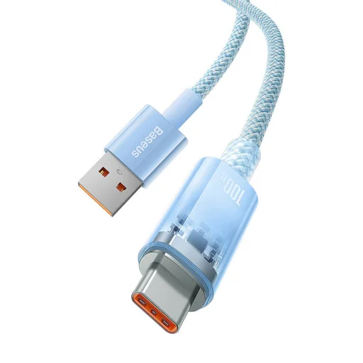 Baseus Explorer gyorstöltő kábel USB - USB-C 100W, 1m kék - 2