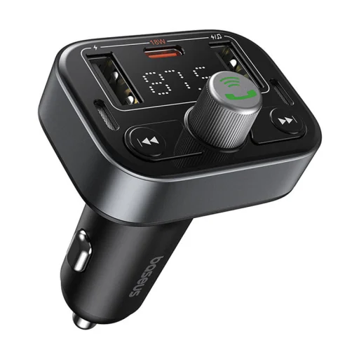 Baseus S-09 Pro Bluetooth  FM Transmitter fekete (C10762200113-00) - 2