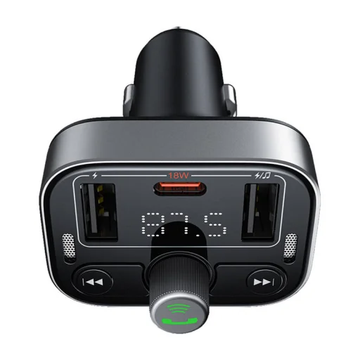 Baseus S-09 Pro Bluetooth  FM Transmitter fekete (C10762200113-00) - 3