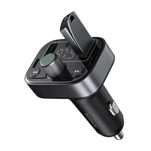 Baseus S-09 Pro Bluetooth  FM Transmitter fekete (C10762200113-00) - 4