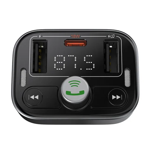 Baseus S-09 Pro Bluetooth  FM Transmitter fekete (C10762200113-00) - 5