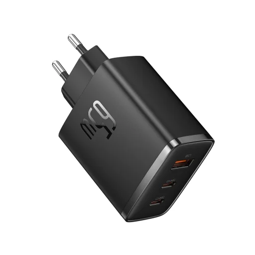 Baseus OS-Cube Pro hálózati töltő adapter 2xUSB-C + USB, 65W fekete - 2
