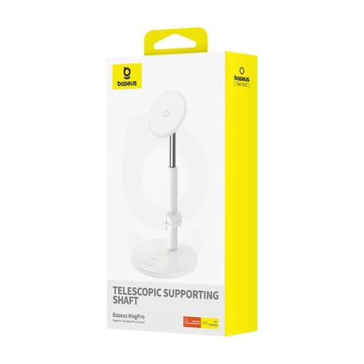 Baseus MagPro Magnetic mágneses telefon állvány fehér Magsafe - 8