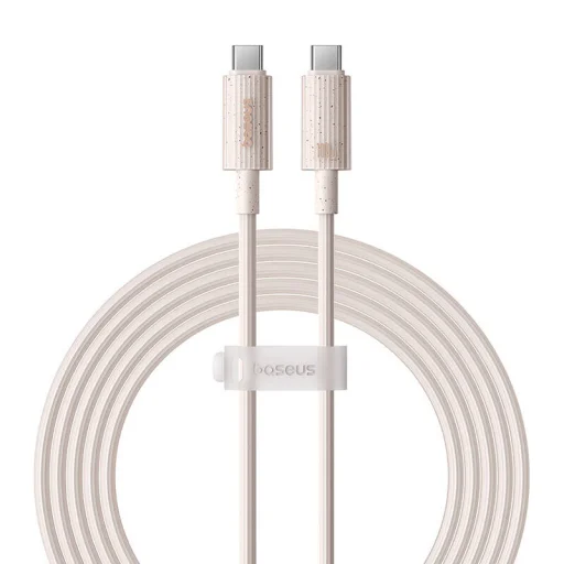 Baseus Habitat gyorstöltő kábel USB-C to USB-C 2m 100W rózsaszín - 5
