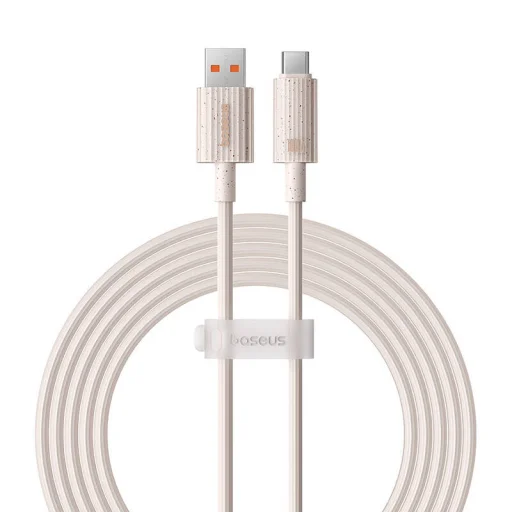 Baseus Habitat gyorstöltő kábel USB - USB-C 2m 100W rózsaszín - 9
