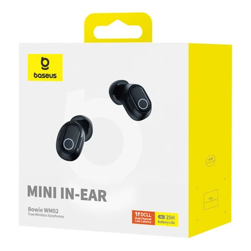 Baseus Bowie WM02 Bluetooth TWS fülhallgató OS fekete - 3