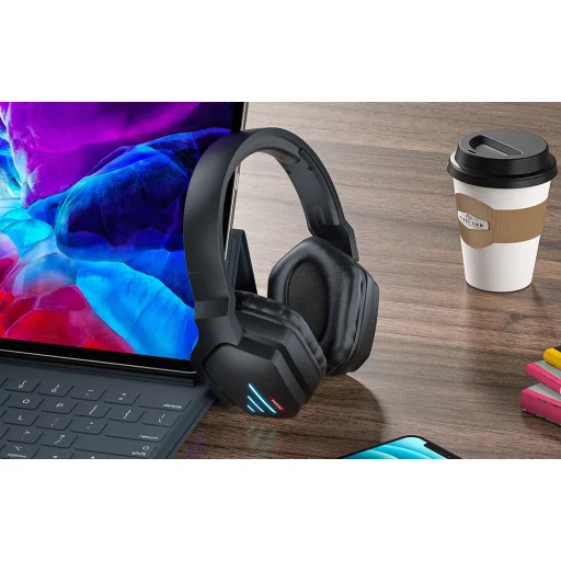 ONIKUMA B60 gaming, gamer vezeték nélküli Bluetooth fejhallgató fekete - 4