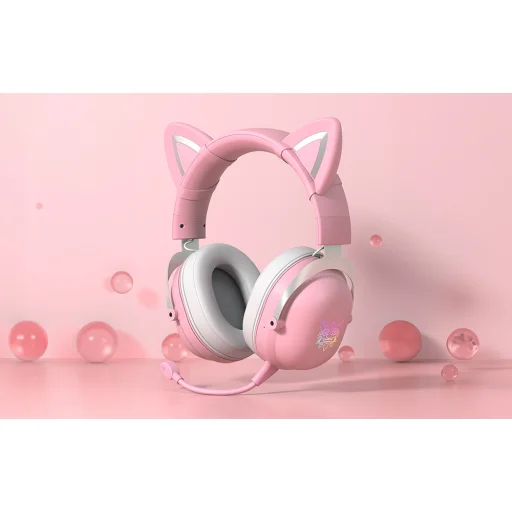 ONIKUMA B20 gaming, gamer vezeték nélküli Bluetooth fejhallgató rózsaszín - 6