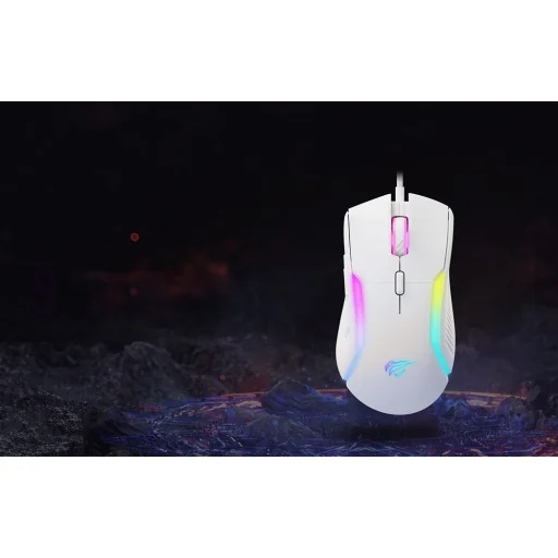 Havit MS1033 gaming, gamer egér fehér RGB - 5