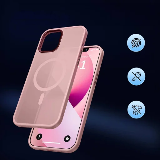 iPhone 14 Matt MagSafe tok világos rózsaszín - 4