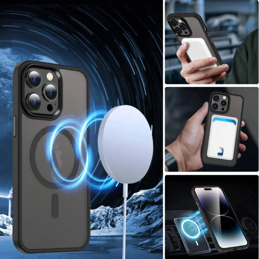 iPhone 13 Pro Max Matt MagSafe tok fekete - 6