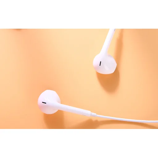 Foneng T28 vezetékes fülhallgató lightning csatlakozóval, vezérlővel (fehér) - 5