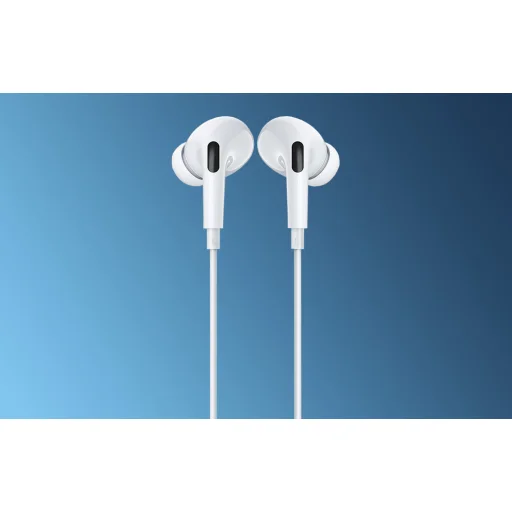 Remax RM-533i vezetékes fülhallgató lightning csatlakozóval, vezérlővel (fehér) - 2