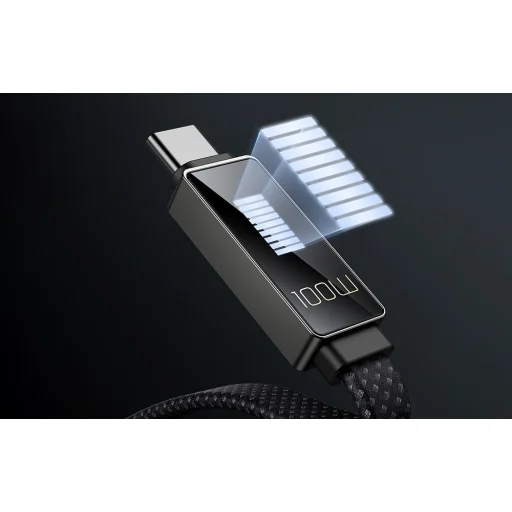 Mcdodo CA-4470 USB-C - USB-C kábel kijelzővel 100W 1.2m (fekete) - 7