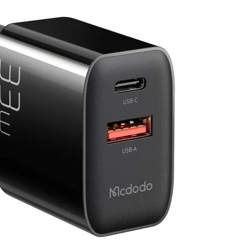 Mcdodo CH-0921 USB-A + USB-C hálózati töltő adapter GaN 33W (fekete) - 8