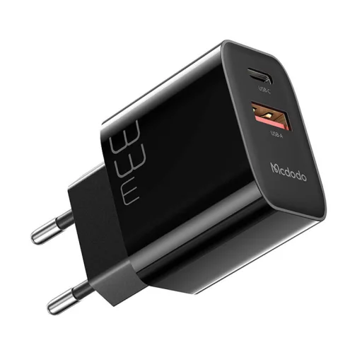 Mcdodo CH-0921 USB-A + USB-C hálózati töltő adapter GaN 33W (fekete) - 1