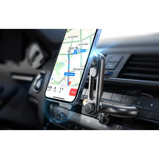 Lisen állítható mágneses autós telefontartó szellőzőre/CD meghajtóba MagSafe-kompatibilis - 4