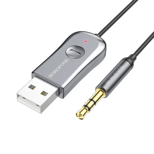 Borofone BC44 audio bluetooth adapter USB - Jack 3,5mm szürke - 7