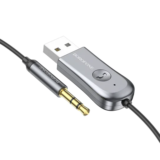 Borofone BC44 audio bluetooth adapter USB - Jack 3,5mm szürke - 9