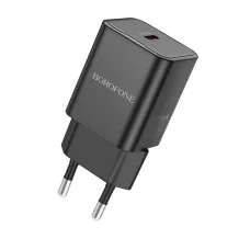 Borofone Safety BN13 GaN hálózati töltő adapter Type C PD 30W fekete
