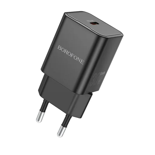 Borofone Safety BN13 GaN hálózati töltő adapter Type C PD 30W fekete - 3