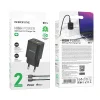 Borofone BN14 Royal GaN USB + Type C sieťový nabíjací adaptér QC 3.0 PD 30W + Type C - Type C kábel čierny thumbnail