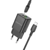 Borofone BN14 Royal GaN USB + Type C sieťový nabíjací adaptér QC 3.0 PD 30W + Type C - Type C kábel čierny thumbnail