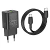 Borofone BN14 Royal GaN USB + Type C sieťový nabíjací adaptér QC 3.0 PD 30W + Type C - Type C kábel čierny thumbnail