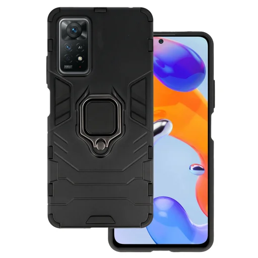 Xiaomi Redmi Note 11 Pro/Note 11 Pro 5G Ring Armor tok kihajtható támasszal fekete - 9