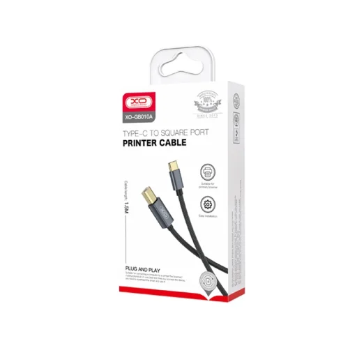 XO GB010B Type C - Type B kábel 1,5m fekete - 4