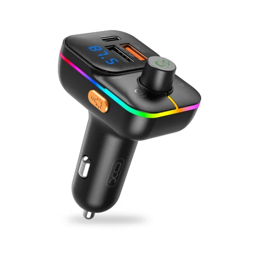 XO BCC09 Bluetooth FM transmitter MP3 + autós töltő 25W fekete - 1