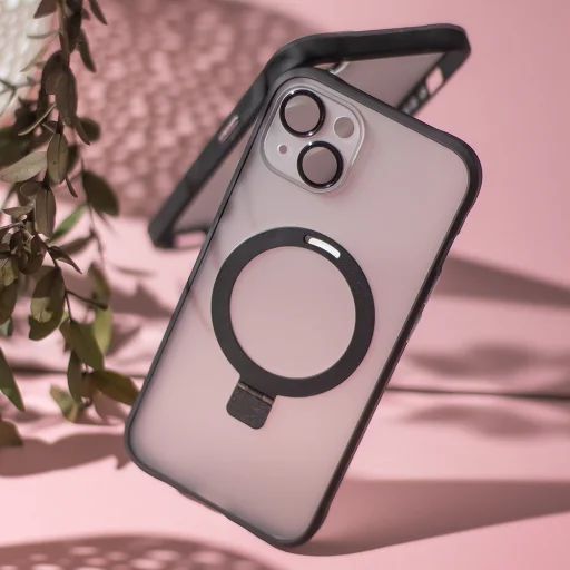 iPhone 15 Pro Max Mag Ring tok fekete - 6