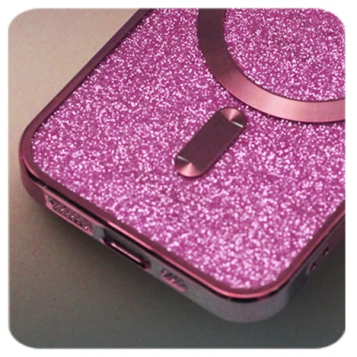 iPhone 15 Plus Glitter Chrome Mag tok rózsaszín - 11