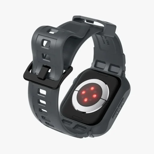 Apple Watch 4/5/6/7/8/9/SE (44/45mm) Spigen Rugged Armor Pro szíj és tok sötét szürke - 11
