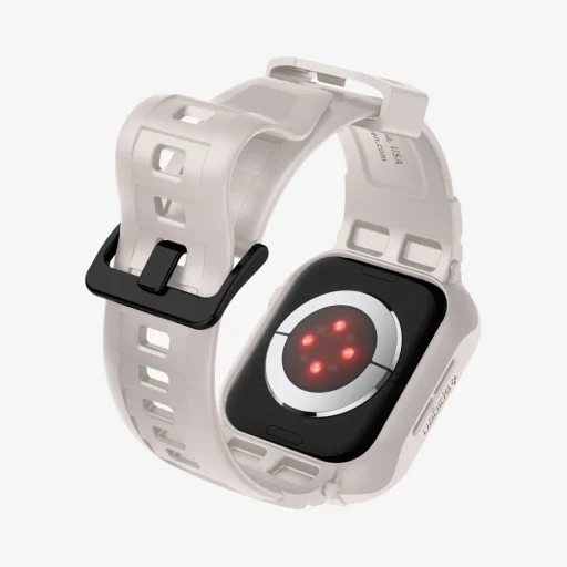 Apple Watch 4/5/6/7/8/9/SE (44/45mm) Spigen Rugged Armor Pro szíj és tok homokszínű - 13