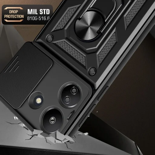 Xiaomi Redmi 13C/Poco C65 Tech-Protect Camshield Pro tok fekete - 2