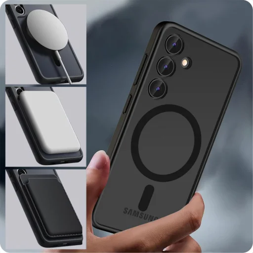 Samsung Galaxy S24 Tech-Protect Magmat Magsafe Tok matt fekete - 4