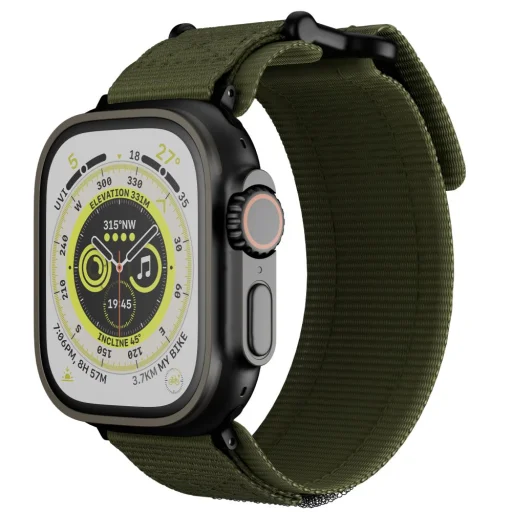 Apple Watch 4/5/6/7/8/9/SE/Ultra 1/2 (42/44/45/49mm) Tech-Protect Scout Pro óraszíj military zöld - 6