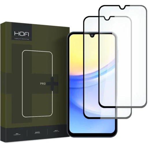 Samsung Galaxy A15 4G/5G/A25 5G Hofi Glass Pro+ Hybrid 2db temperált üvegfólia fekete - 1