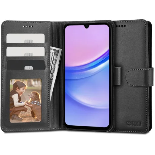 Samsung Galaxy A15 4G/5G Tech-Protect Wallet fliptok fekete - 1
