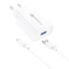 Foneng EU13 hálózati töltő adapter + USB-A -  Lightning kábel, 3A (fehér) thumbnail