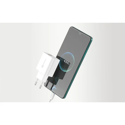 Foneng EU46 hálózati töltő adapter QC3.0 18W + USB-A - USB-C kábel - 3
