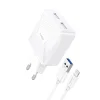 Foneng EU35 hálózati töltő adapter 2X USB-A 2.4A + USB-A - Lightning kábel thumbnail