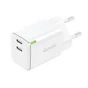 Foneng hálózati töltő adapter 2x USB-C GaN 35W QC4.0+, PD3.0