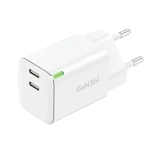 Foneng hálózati töltő adapter 2x USB-C GaN 35W QC4.0+, PD3.0 - 1